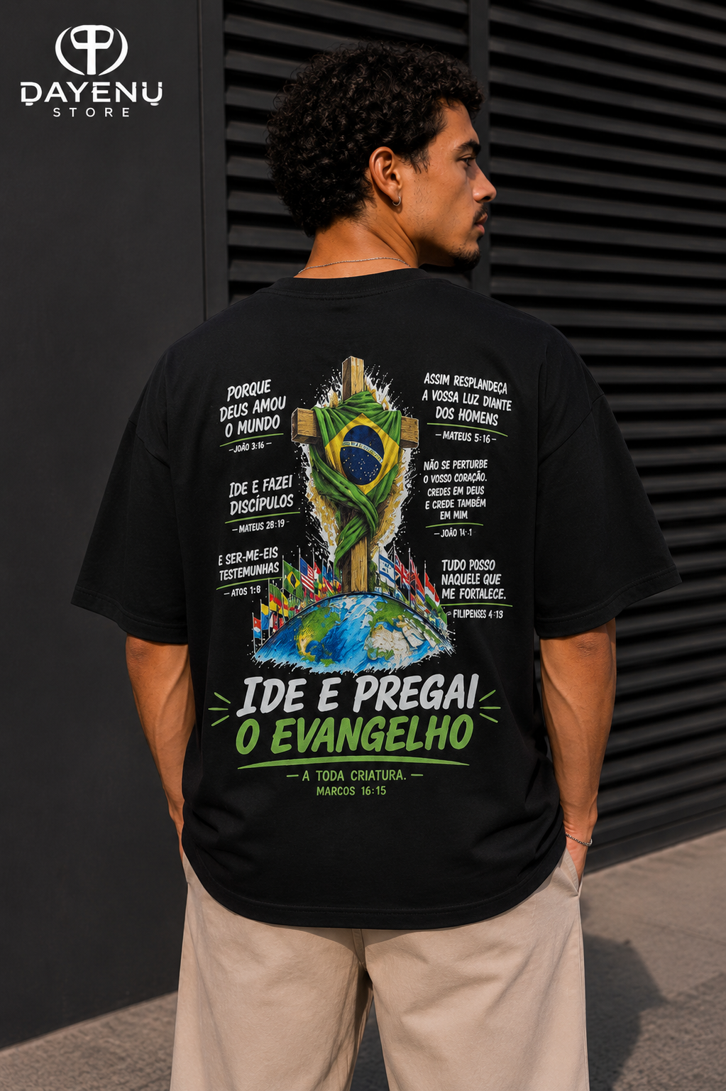 Camiseta Oversized - Ide e Pregai o Evangelho - Imagem 6