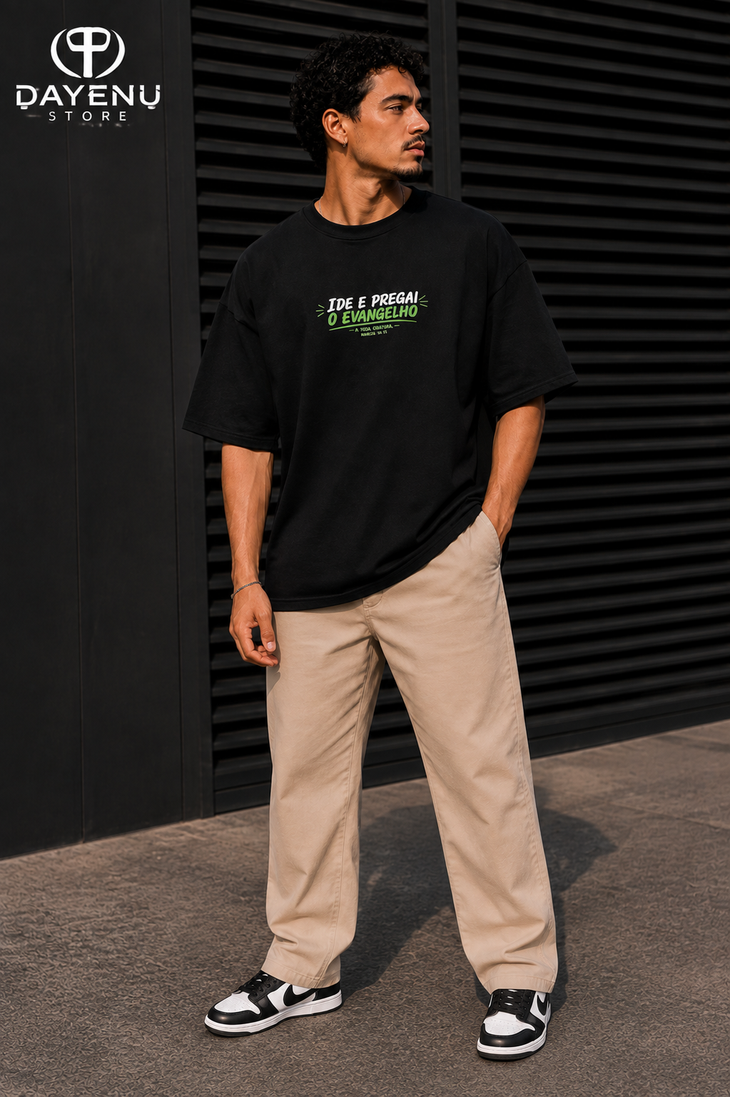 Camiseta Oversized - Ide e Pregai o Evangelho - Imagem 4