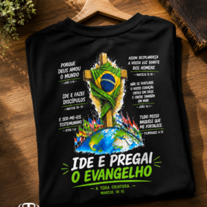 Camiseta Oversized - Ide e Pregai o Evangelho