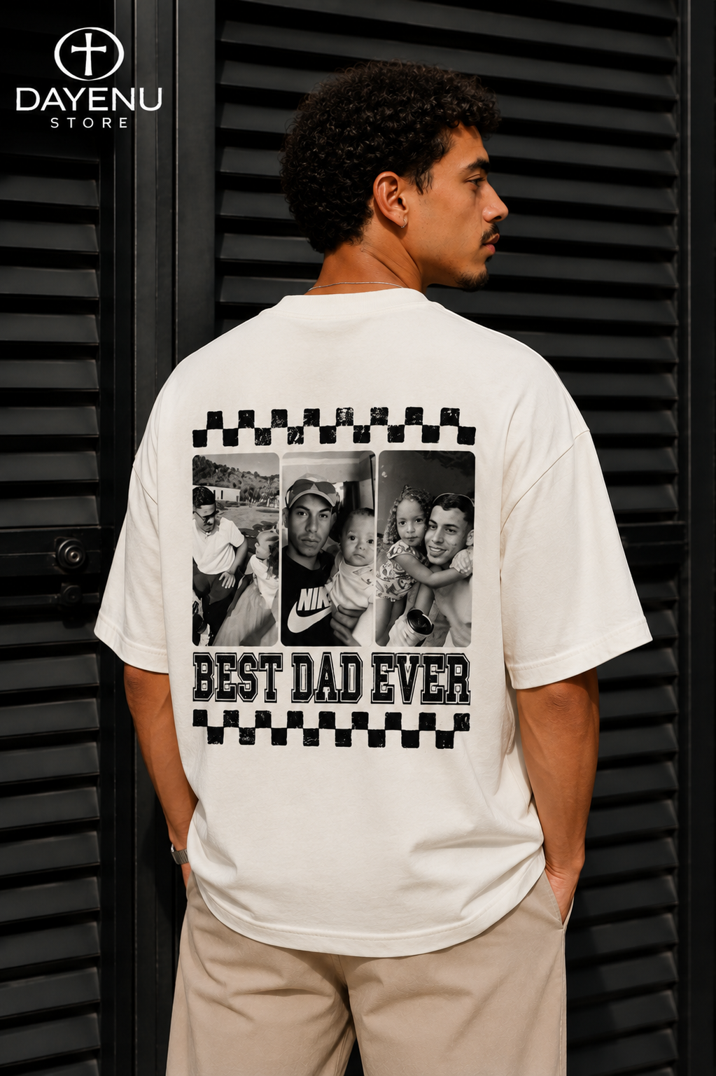 Camiseta Oversized Personalizada para Pai com Fotos - Imagem 2
