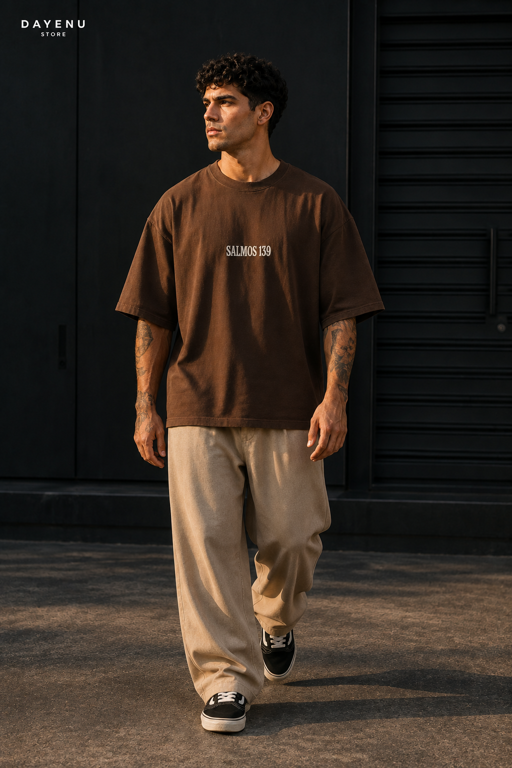 Camiseta Oversized Masculina Cristã - Salmos 139 – Tu Me Sondas e Me Conheces - Imagem 4