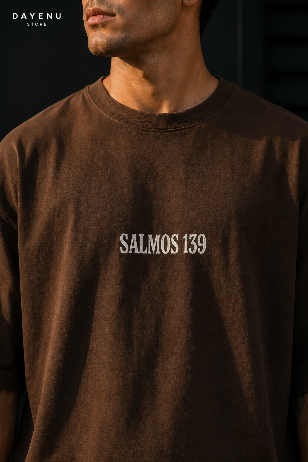 Camiseta Oversized Masculina Cristã - Salmos 139 – Tu Me Sondas e Me Conheces - Imagem 7