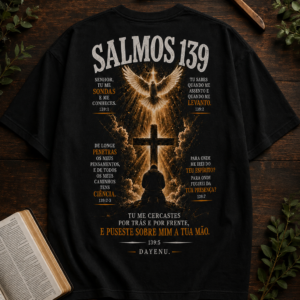 Camiseta Oversized Masculina Cristã - Tua Presença – Salmos 139