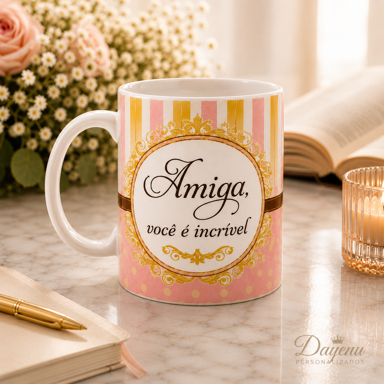 Caneca para Amiga 325ml em Porcelana | Presente Especial de Amizade - Imagem 2