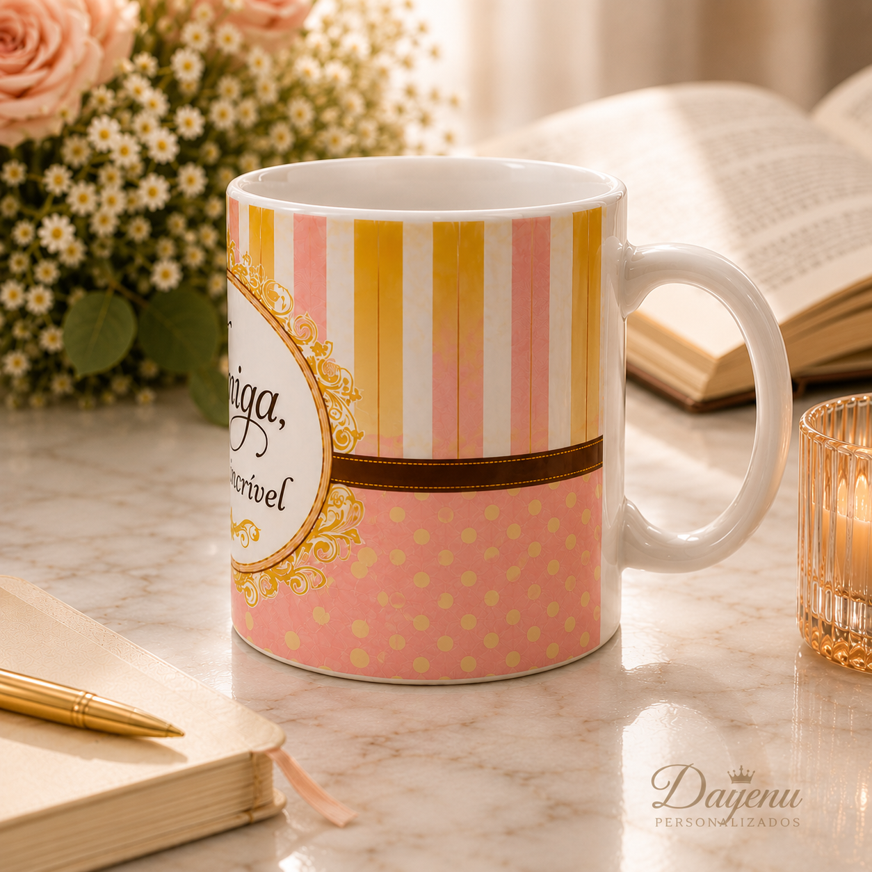 Caneca para Amiga 325ml em Porcelana | Presente Especial de Amizade - Imagem 3