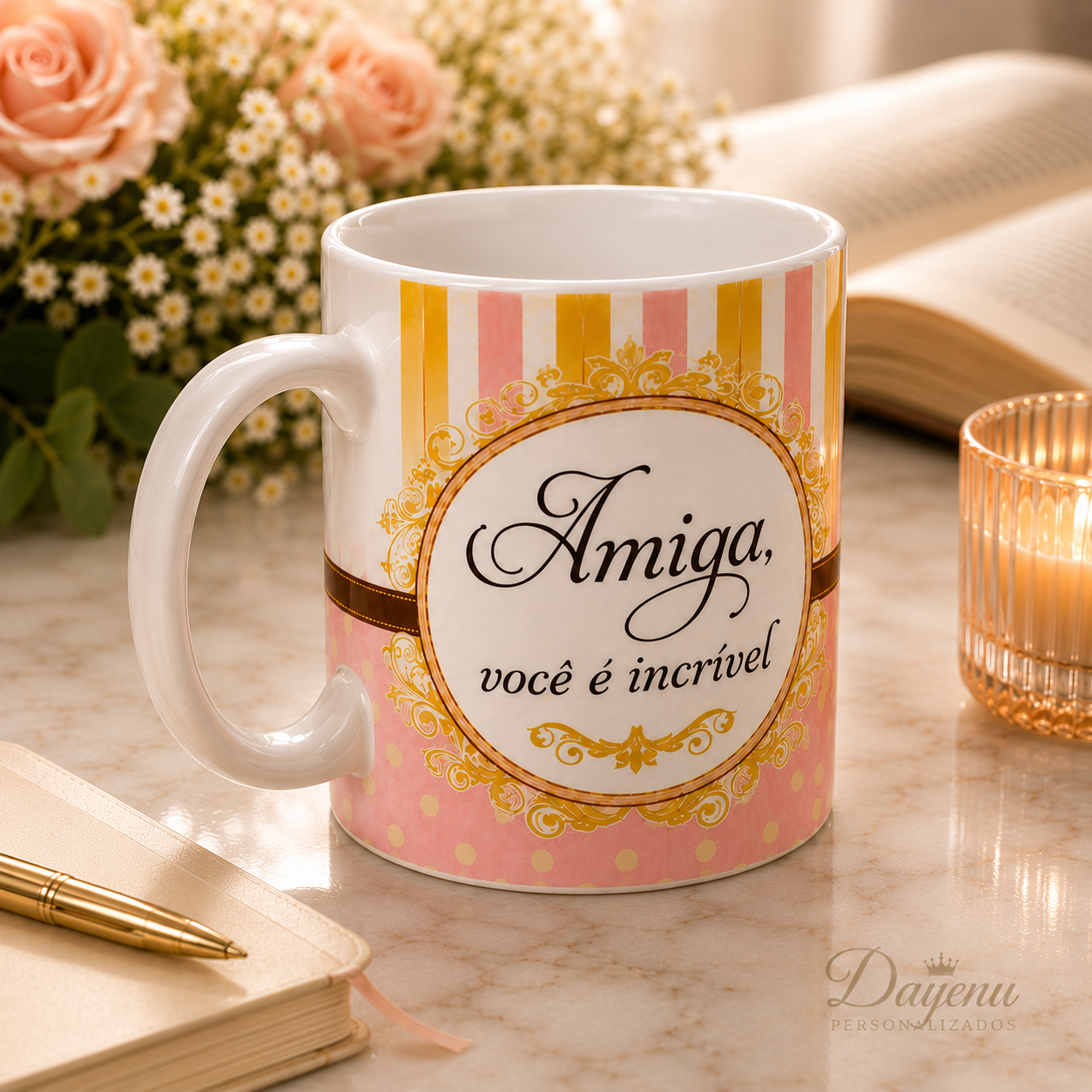 Caneca para Amiga 325ml em Porcelana | Presente Especial de Amizade - Imagem 4