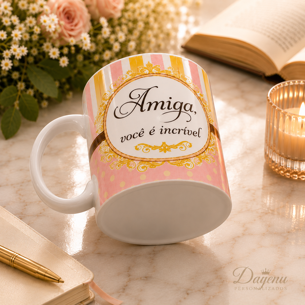 Caneca para Amiga 325ml em Porcelana | Presente Especial de Amizade - Imagem 5