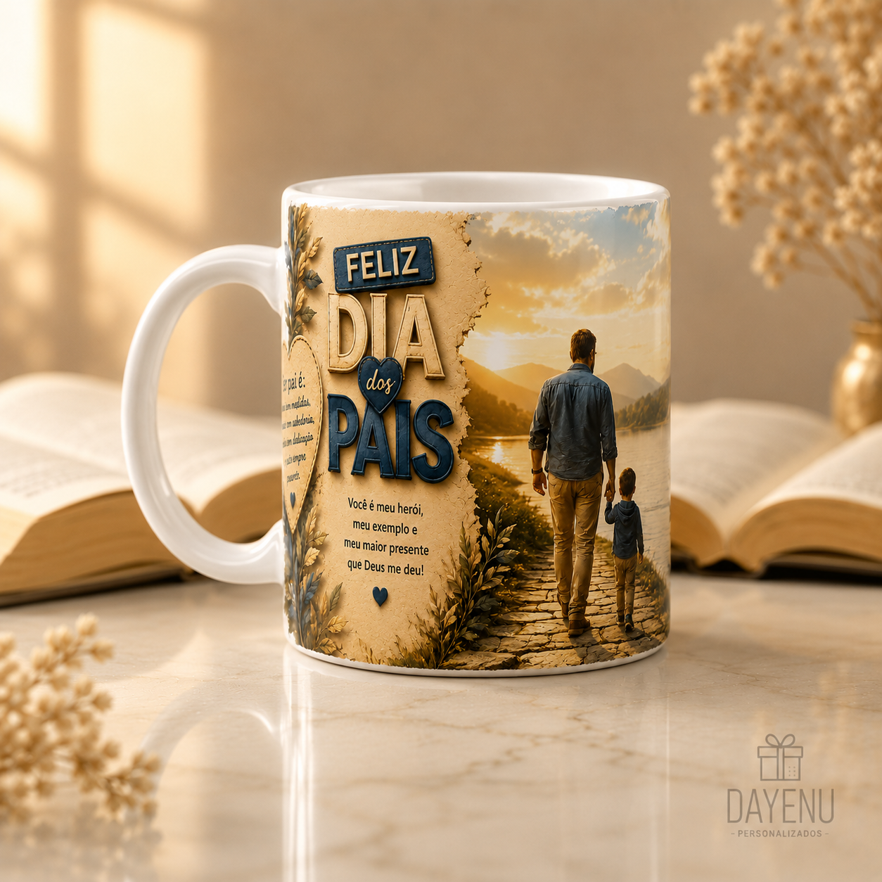 Caneca Personalizada Para os Pais 3D Porcelana 325ml | Presente Criativo para Pai - Imagem 4
