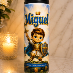Squeeze Cristão Infantil Personalizado com Nome 750ml | Presente com Fé e Versículos