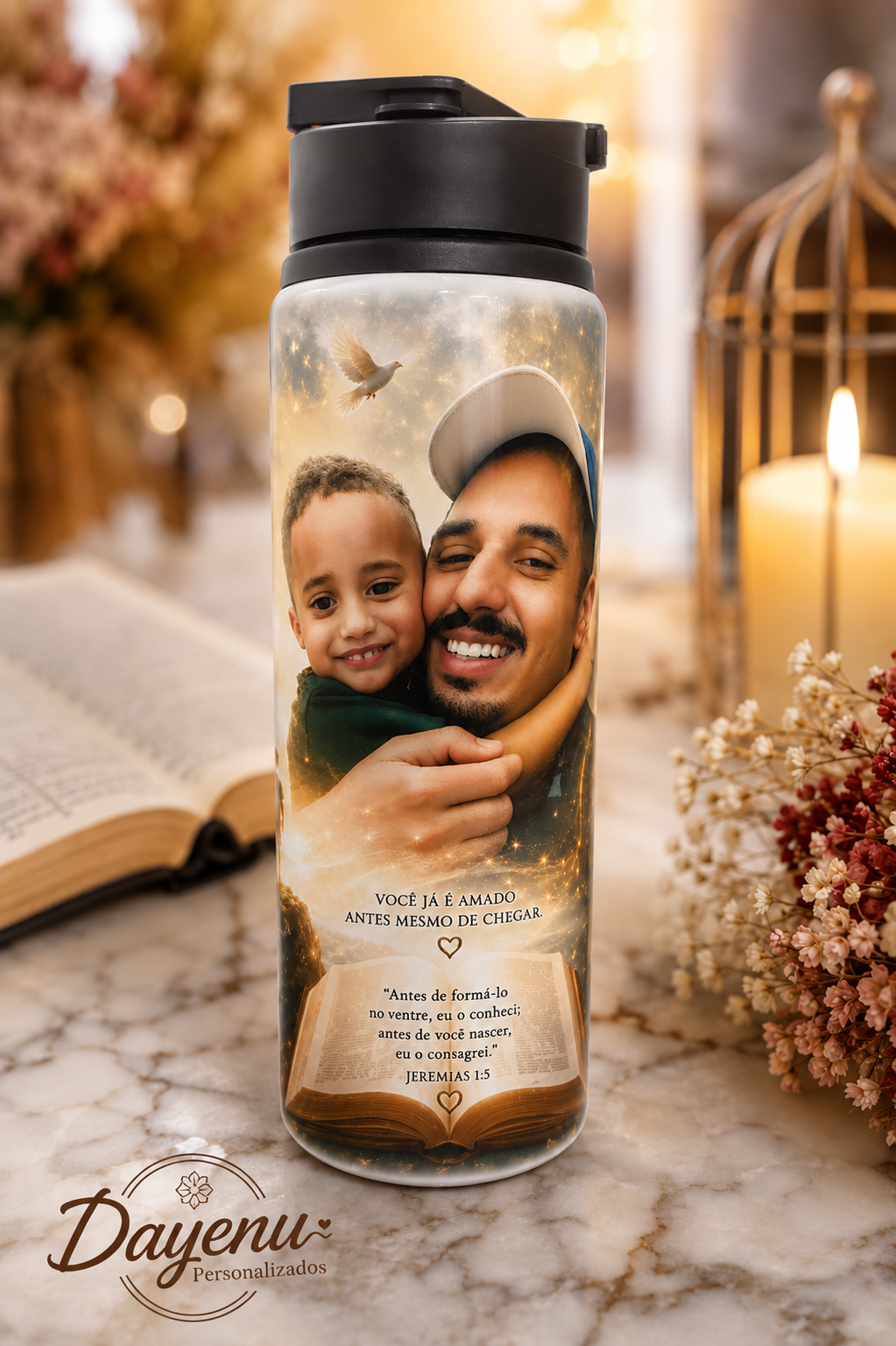 Squeeze Personalizado para Pai com Foto e Mensagem 750ml - Imagem 2