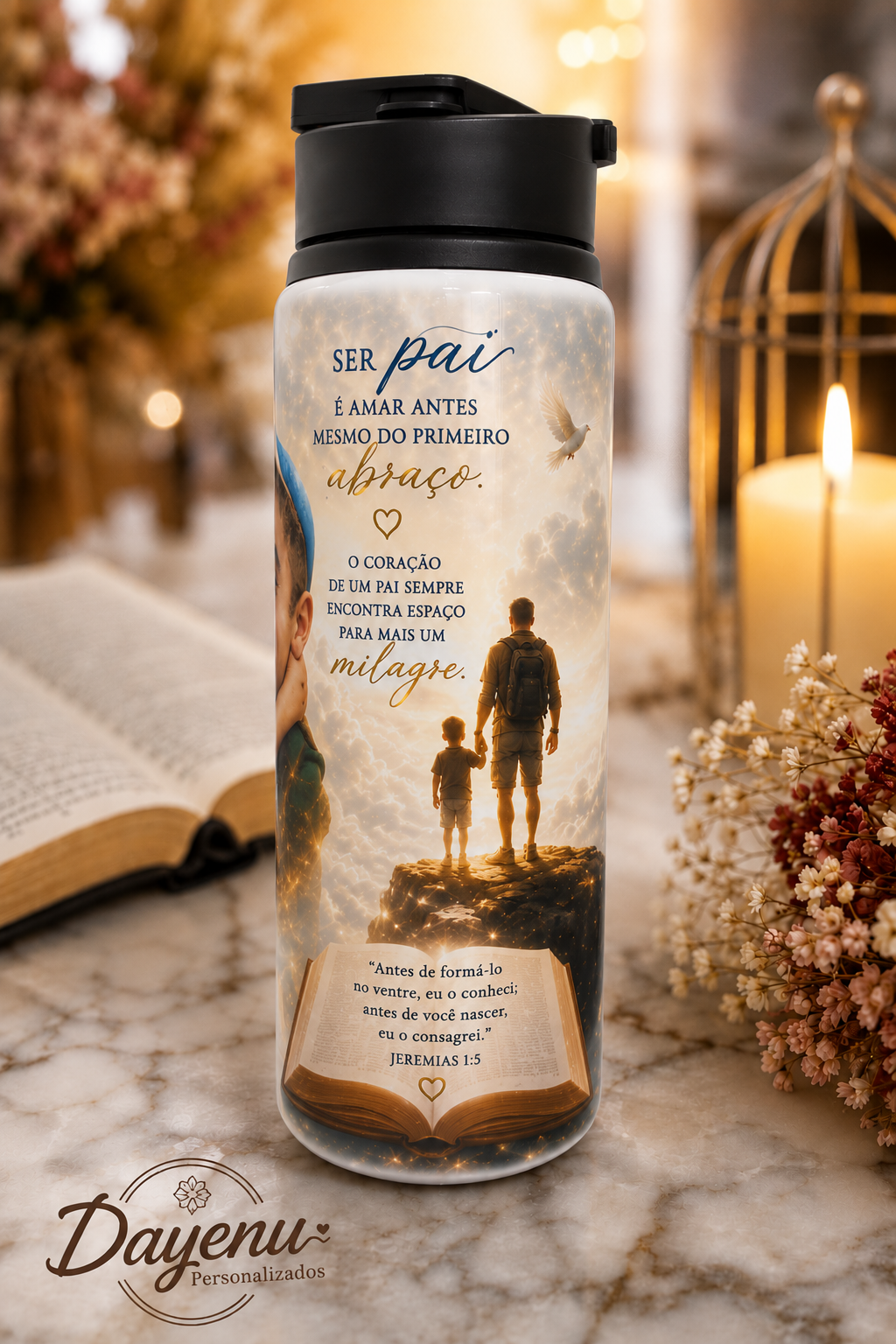 Squeeze Personalizado para Pai com Foto e Mensagem 750ml - Imagem 4